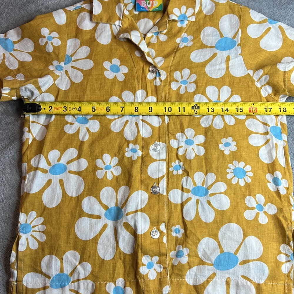 🎯Rare NWOT Big Bud Press "XL Lazy Daisy" Button Up Shirt Top Size Petite Unisex - Picture 10 of 13